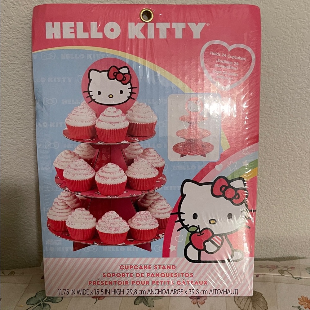 Hello Kitty Red and Pink Cupcake Stand
